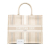 Christian Dior B Dior Brown Light Beige Canvas Fabric Large Stripes Book Tote Italy