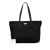 Prada AB Prada Black Nylon Fabric Saffiano Trimmed Tessuto Tote Italy