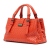 Bottega Veneta B Bottega Veneta Orange Dark Orange Nappa Leather Leather Mini Nappa Intrecciato Roma Satchel Italy