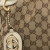 Gucci AB Gucci Brown Beige with White Canvas Fabric GG Sukey Satchel Italy