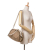 Gucci AB Gucci Brown Beige with White Canvas Fabric GG Sukey Satchel Italy