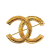 Chanel B Chanel Gold Gold Plated Metal CC Rhinestones Brooch France