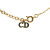 Christian Dior B Dior Gold Gold Plated Metal CD Logo Rhinestone Pendant Necklace Germany