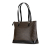 Celine B Celine Black with Brown Coated Canvas Fabric Macadam Tote Italy