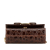 Salvatore Ferragamo AB Ferragamo Brown Calf Leather Mini Croc Embossed Vara Chain Crossbody Italy