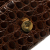 Salvatore Ferragamo AB Ferragamo Brown Calf Leather Mini Croc Embossed Vara Chain Crossbody Italy