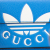 Gucci AB Gucci Blue Calf Leather Adidas Belt Bag Italy