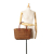 Bottega Veneta B Bottega Veneta Brown Lambskin Leather Leather Small Lambskin Intreccio Cabat Tote Italy