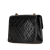 Chanel B Chanel Black Lambskin Leather Leather CC Quilted Lambskin Chain Flap France