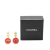 Chanel B Chanel Gold with Red Gold Plated Metal Mini Nico Swing American Star Push Back Earrings France