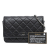 Chanel B Chanel Black Calf Leather CC Quilted skin Wallet on Chain Italy