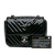 Chanel B Chanel Black Patent Leather Leather Mini Square Classic Patent Chevron Flap Italy