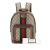 Gucci AB Gucci Brown Beige Coated Canvas Fabric Small GG Supreme Ophidia Backpack Italy