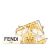 Fendi AB Fendi Yellow Coated Canvas Fabric Fendace Fendi First FF Baroque Print Crossbody Italy