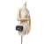 Chanel B Chanel Black Lambskin Leather Leather Mini Square Lambskin Pearl Samba Flap Italy