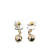 Chanel AB Chanel Gold Gold Plated Metal CC Rhinestone Ball Drop Earrings Italy