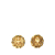 Chanel B Chanel Gold Gold Plated Metal Rhinestone CC Clip On Earrings France