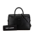 Saint Laurent AB Saint Laurent Black Calf Leather Grain De Poudre Duffle Briefcase Italy