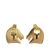 Hermès B Hermès Gold Gold Plated Metal Cheval Clip On Earrings France