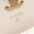 Chanel AB Chanel White Caviar Leather Leather Quilted Caviar Card Holder on Chain Italy