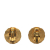 Chanel B Chanel Gold Gold Plated Metal CC Clip On Earrings France