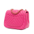 Chanel AB Chanel Pink Lambskin Leather Leather Mini Square Classic Chevron Lambskin Flap Italy