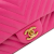 Chanel AB Chanel Pink Lambskin Leather Leather Mini Square Classic Chevron Lambskin Flap Italy