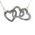 Tiffany & Co Tiffany Silver Elsa Peretti Sterling Silver Triple Heart Pendant Necklace Spain