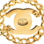 Chanel AB Chanel Gold Gold Plated Metal CC Turn Lock Chain Brooch France