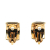 Hermès AB Hermès Gold with Multi Enamel Other Lion Head Cloisonne Clip On Earrings France