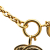 Chanel B Chanel Gold Gold Plated Metal Quilted CC Pendant Necklace France