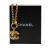 Chanel B Chanel Gold Gold Plated Metal Quilted CC Pendant Necklace France