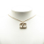 Chanel B Chanel Gold Gold Plated Metal Faux Pearl CC Leaf Pendant Necklace Italy