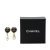 Chanel AB Chanel Gold with White Gold Plated Metal Faux Pearl CC Drop Clip On Earrings France