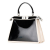 Fendi Black Patent Leather Leather Medium Patent Peekaboo Spalmato Vernice Roses ISeeU Satchel Italy