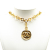 Chanel B Chanel Gold Gold Plated Metal CC Pendant Necklace France