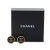 Chanel B Chanel Gold with Black Gold Plated Metal Acrylic CC Button Clip On Earrings France