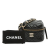 Chanel AB Chanel Black Lambskin Leather Leather Quilted Lambskin Cube Chain Wristlet Case France