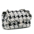 Chanel B Chanel White Tweed Fabric Mini Rectangular Classic Flap France