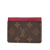 Louis Vuitton AB Louis Vuitton Brown with Red Monogram Canvas Canvas Monogram Card Holder Spain