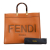 Fendi AB Fendi Brown Calf Leather Large Sunshine Shopper Tote Italy