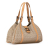 Fendi B Fendi Brown Beige Canvas Fabric Zucchino Shoulder Bag Italy