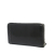 Gucci B Gucci Black Calf Leather Guccissima Zip Around Wallet Italy