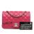 Chanel Pink Dark Pink Lambskin Leather Leather Mini Rectangular Classic Lambskin Single Flap France