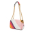 Fendi B Fendi Pink with Multi Calf Leather Zucca Embossed Chain Midi Baguette Italy