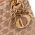 Christian Dior B Dior Brown Beige Suede Leather Mini Beaded Ribbon Lady Dior Italy