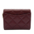 Chanel AB Chanel Red Bordeaux Caviar Leather Leather CC Quilted Caviar Flap Card Holder on Chain Italy