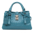 Bottega Veneta B Bottega Veneta Blue Turquoise Calf Leather Mini Intrecciato Roma Italy