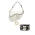 Christian Dior B Dior White Calf Leather Mini Grained skin Saddle Bag Italy