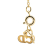 Christian Dior B Dior Gold Gold Plated Metal Logo Rhinestones Heart Pendant Necklace Germany